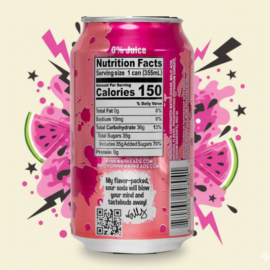 Warheads Sour Watermelon Soda 330ml