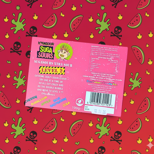 Xtra Sour Suga Sours Watermelon 100g