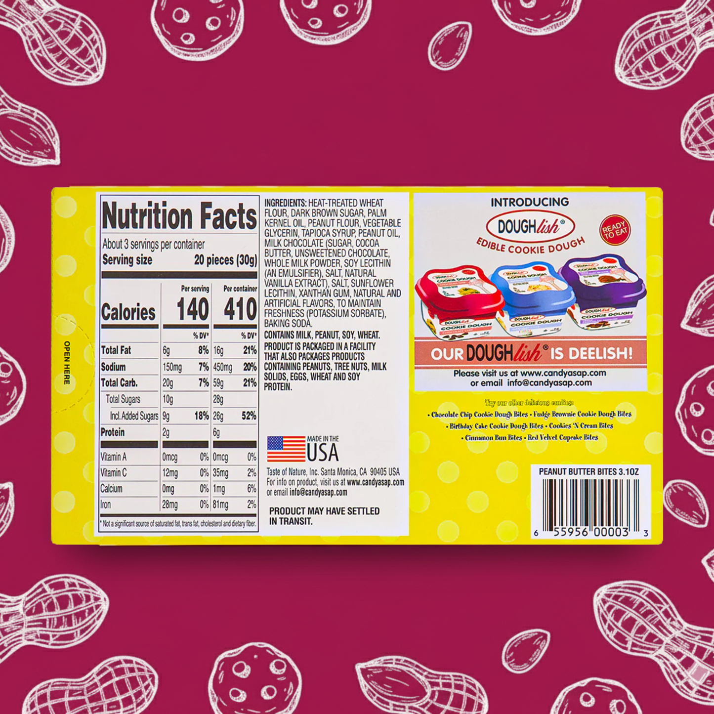 Cookie Dough Bites Peanut Butter 87g