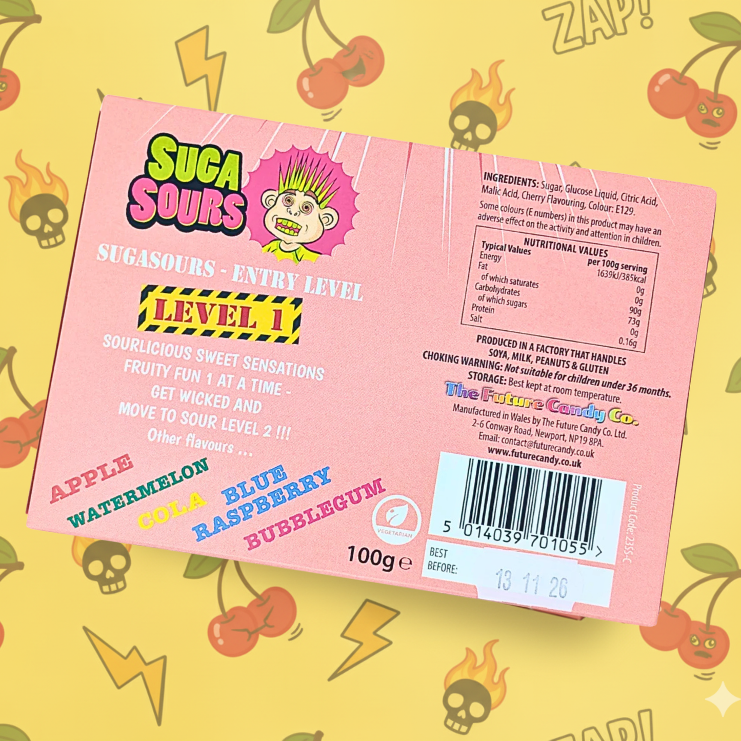 Suga Sours Cherry 100g