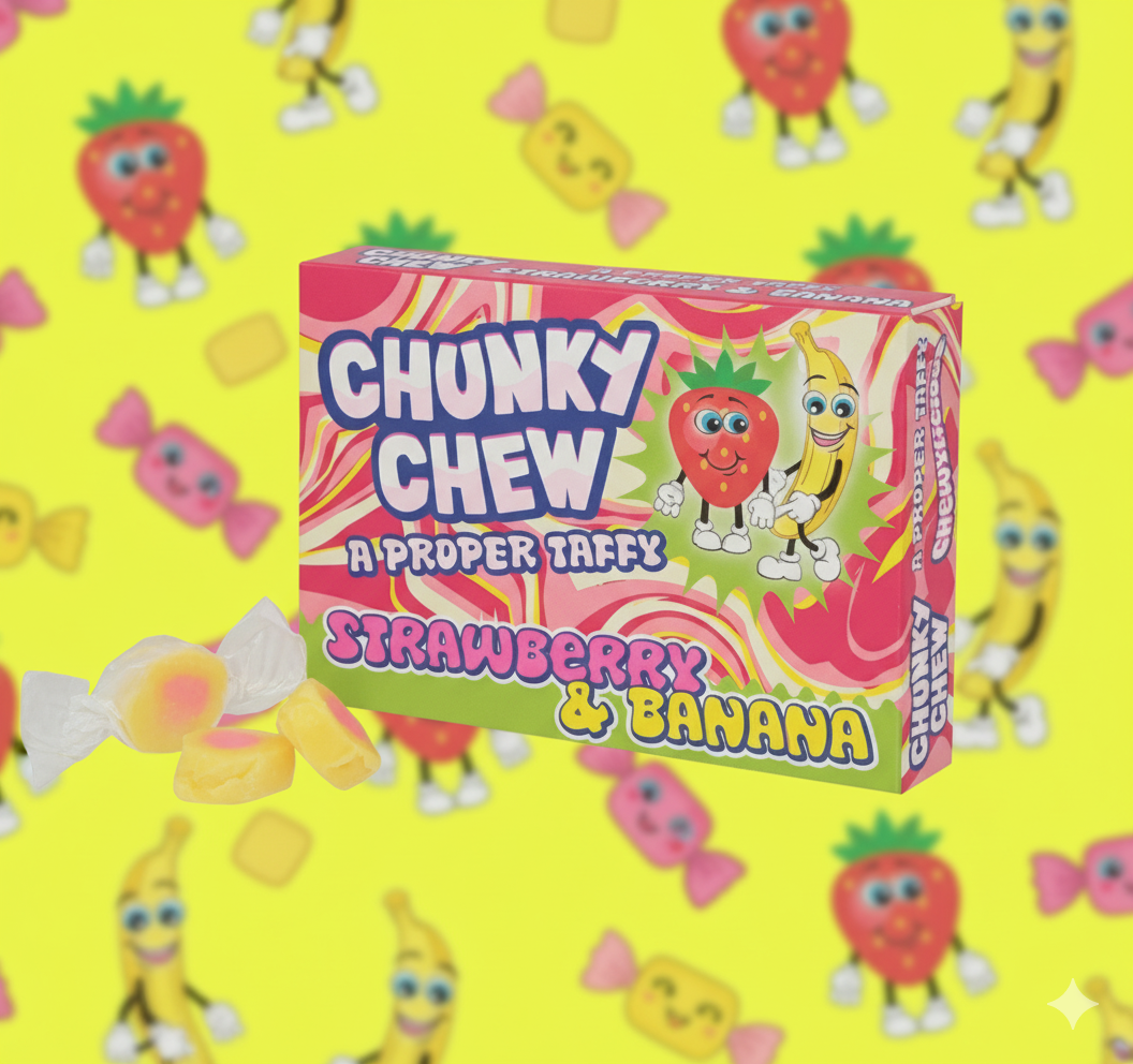 Chunky Chew Strawberry & Banana 100g
