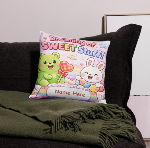 Bunny & Bear Valentine Pillow | Dreaming of Sweet Stuff Decor