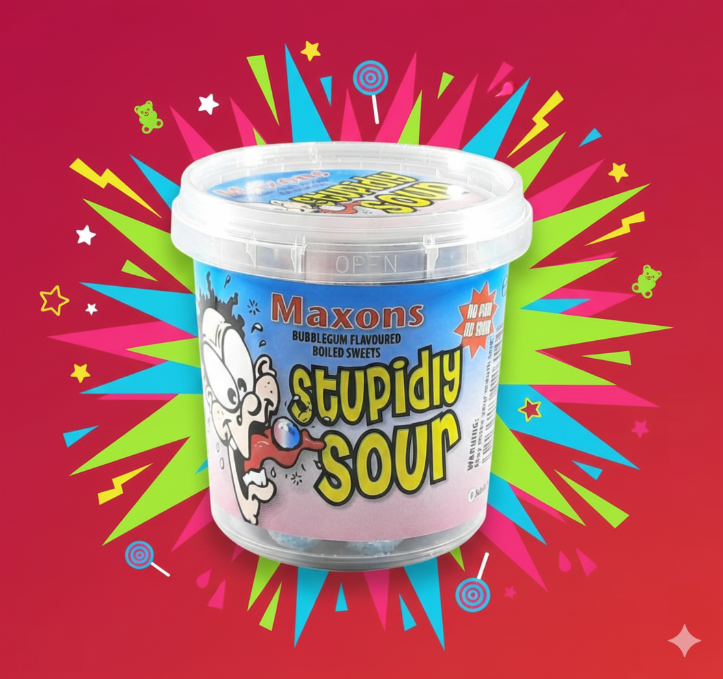 Maxons Stupidly Sour Bubblegum 100g