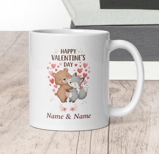 Personalized Valentine's Day Mug – Custom Name Coffee Cup, Cute Gift For Girlfriend/Wife, Mother's Day, & Holidays, Custom Gift For Him/Her