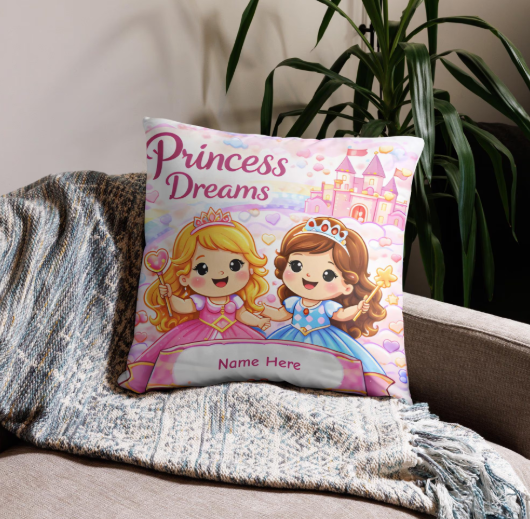 Princess Dreams Throw Pillow | Valentine's Day Gift