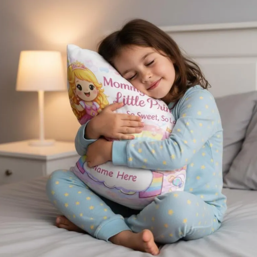 Princess Throw Pillow | Heart Design, Valentine's Gift