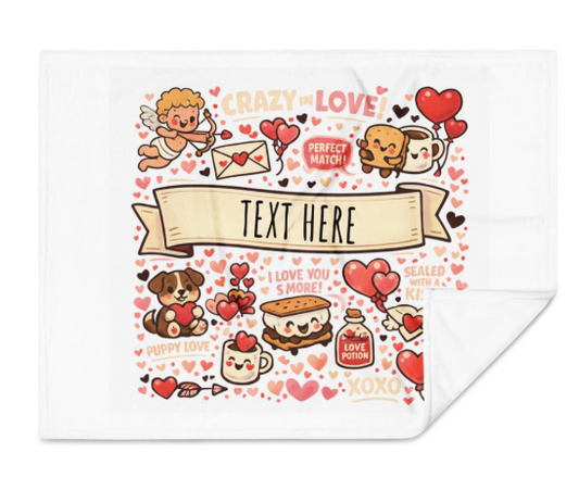 Valentine's Day Blanket | Cupid & Bears Love Throw