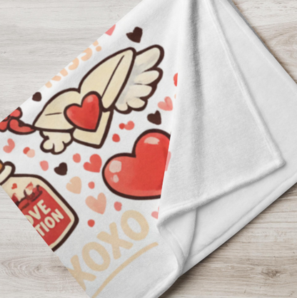 Valentine's Day Blanket | Cupid & Bears Love Throw