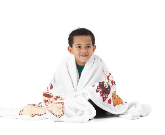 Personalized Couple Throw Blanket | Valentine’s Day Gift for Couples | Cat Love Blanket